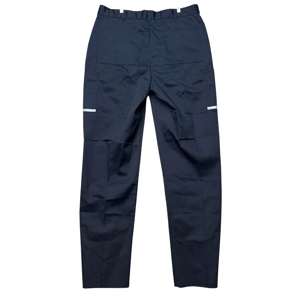 VF Imagewear FedEx Cargo Pants Mens 40R 37U Navy Reflective Workwear Unhemmed